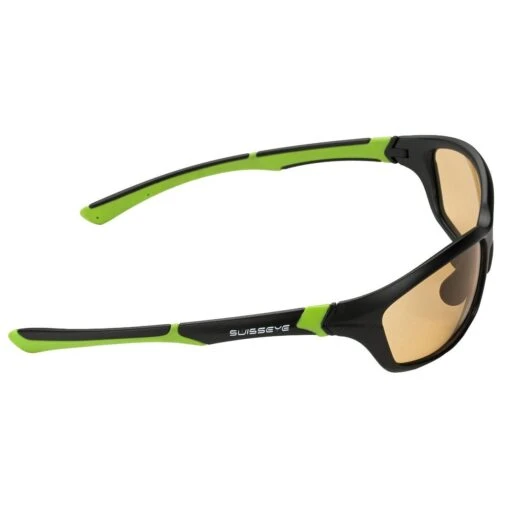 Swiss Eye Drift Sunglasses - Photochromic Orange Smoke Lens / Matt Black Green Frame -Outdoor Series Store 12072 3 1