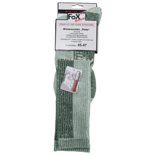 Fox Outdoor Polar Winter Socks Olive/White -Outdoor Series Store