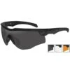 Wiley X WX Rogue Comm Glasses - Smoke Grey + Clear + Light Rust Lens / Matte Black Frame -Outdoor Series Store 2852 wiley x rogue comm smk gry clr lt 1