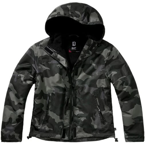 Brandit Ladies Windbreaker Front Zip Dark Camo -Outdoor Series Store 33113 4BranditLadiesWindbreakerFrontZipDarkCamo 001 1