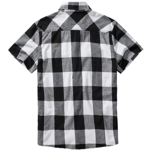 Brandit Half Sleeve Check Shirt White/Black -Outdoor Series Store 4032 46 Brandit Half Sleeve Check Shirt WhiteBlack 02