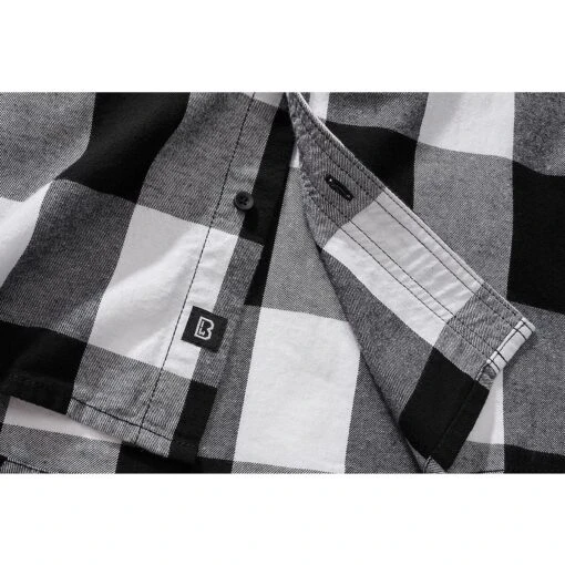 Brandit Half Sleeve Check Shirt White/Black -Outdoor Series Store 4032 46 Brandit Half Sleeve Check Shirt WhiteBlack 05