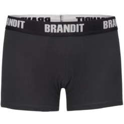 Brandit Boxer Shorts Logo 2 Pack Woodland / Black -Outdoor Series Store 4501 brandit boxershorts logo woodland black 003