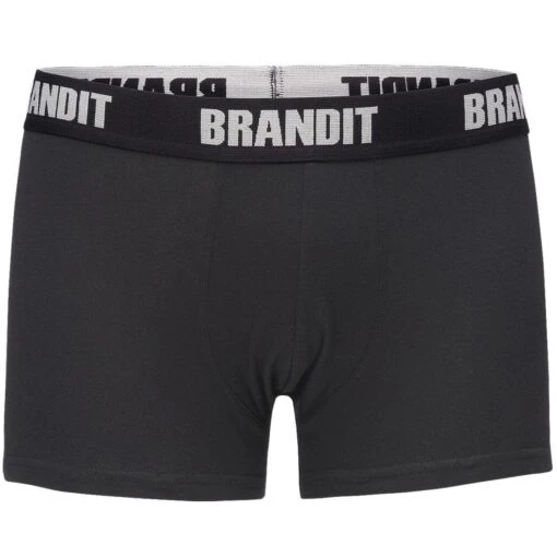 Brandit Boxer Shorts Logo 2 Pack Woodland / Black -Outdoor Series Store