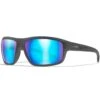 Wiley X WX Contend Glasses - Captivate Polarized Blue Mirror Lens / Matte Graphite Frame -Outdoor Series Store ACCNT09 1