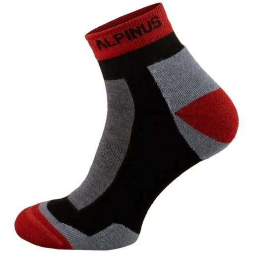 Alpinus Sveg Low Socks Grey-Red -Outdoor Series Store Alpinus Sveg Low Socks Grey Red 1