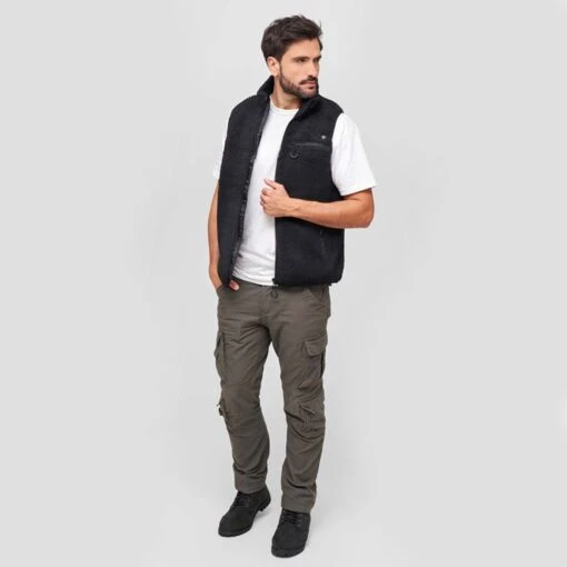 Brandit Teddyfleece Worker Vest Black -Outdoor Series Store Brandit Teddyfleece Worker Vest