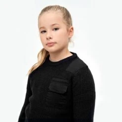 Brandit Kids BW Pullover Black -Outdoor Series Store BranditKidsBWPulloverBlack 3 1200x1200