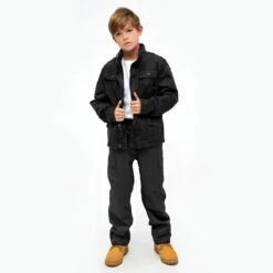 Brandit Kids Britannia Jacket Black -Outdoor Series Store BranditKidsBritanniaJacketBlack 4 1200x1200