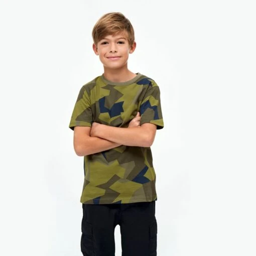 Brandit Kids T-Shirt Swedish M90 Camo -Outdoor Series Store BranditKidsT