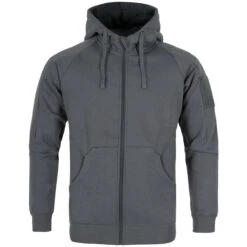 Helikon Urban Tactical Hoodie Lite Full Zip Grey -Outdoor Series Store Helikon Urban Tactical Hoodie Grey Front 01