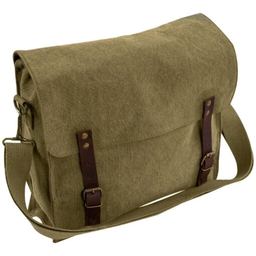 Highlander Fintry Canvas Satchel 10L Olive -Outdoor Series Store Highlander Fintry Canvas Satchel 10L