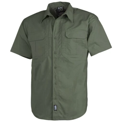 MFH Strike Tactical Shirt Short Sleeve OD Green -Outdoor Series Store MFH Strike Tactical Shirt Short Sleeve OD