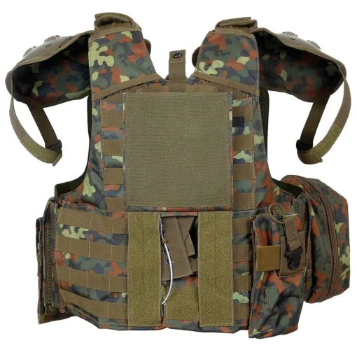 MFH Combat Vest With Quick Release Flecktarn -Outdoor Series Store MFH04573WESTECOMBATFLECKTARN2