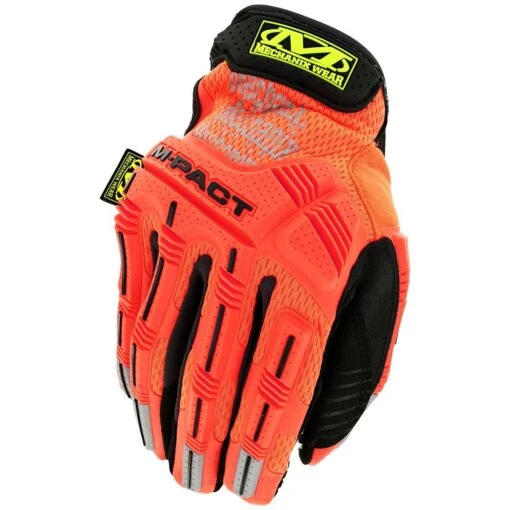 Mechanix Wear M-Pact Hi-Viz Gloves Fluorescent Orange -Outdoor Series Store Mechanix Wear M Pact Hi Viz Gloves Fluorescent