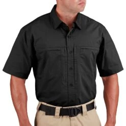 Propper Men's HLX Shirt Short Sleeve Black -Outdoor Series Store Propper HLX Shirt SS Black 3 1001x1001