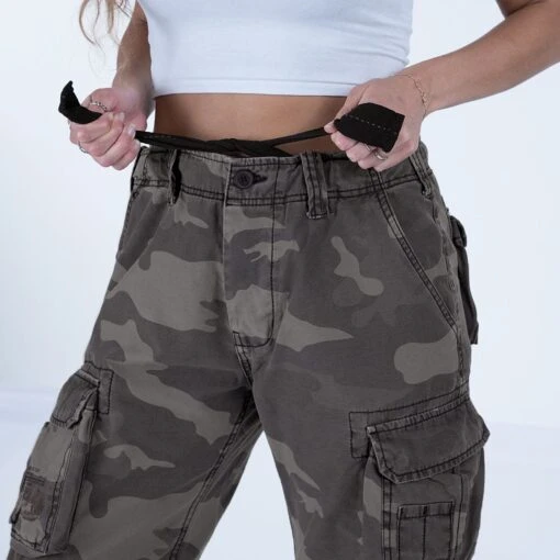 Surplus Ladies Airborne Vintage Shorts Washed Black Camo -Outdoor Series Store SURPLUS W 07 3598 42 DARKCAMO 04 1