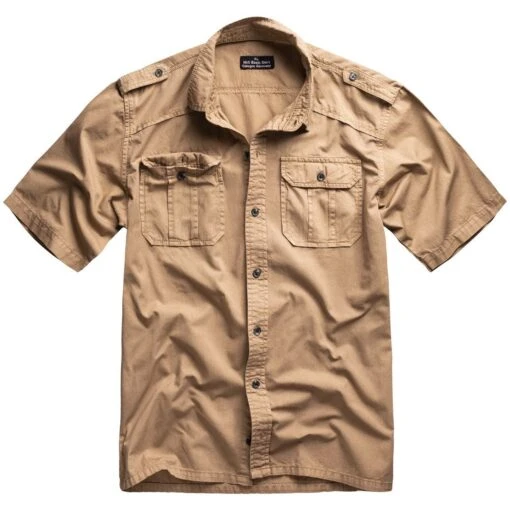 Surplus M65 Basic Shirt 1/2 Beige -Outdoor Series Store Surplus M65 Basic Shirt Short Sleeve Beige 1 1200X1200 1