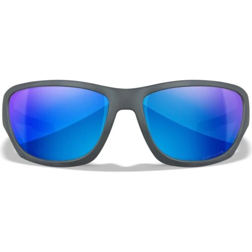 Wiley X WX Climb Glasses - Captivate Polarized Blue Mirror Lenses / Matte Grey Frame -Outdoor Series Store Wiley X WX Climb