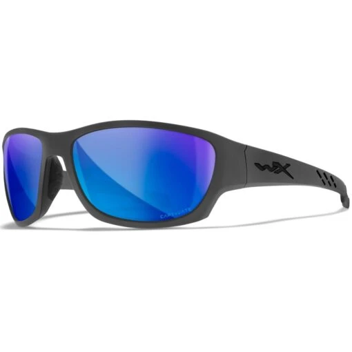 Wiley X WX Climb Glasses - Captivate Polarized Blue Mirror Lenses / Matte Grey Frame -Outdoor Series Store Wiley X WX Climb