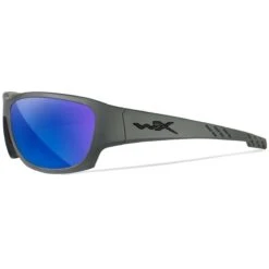 Wiley X WX Climb Glasses - Captivate Polarized Blue Mirror Lenses / Matte Grey Frame -Outdoor Series Store Wiley X WX Climb Glasses ACCLM09 5 1200x1200