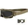 Wiley X Spear Goggles - Smoke Grey + Clear Lens / Tan Frame -Outdoor Series Store Wiley x spear goggles smoke clear tan 001