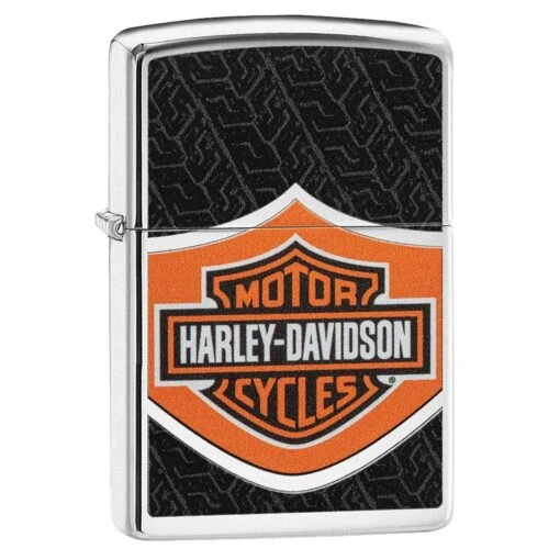 Zippo Harley Davidson Lighter High Polish Chrome -Outdoor Series Store Z60004741 Zippo Harley Davidson High Polish Chrome 01