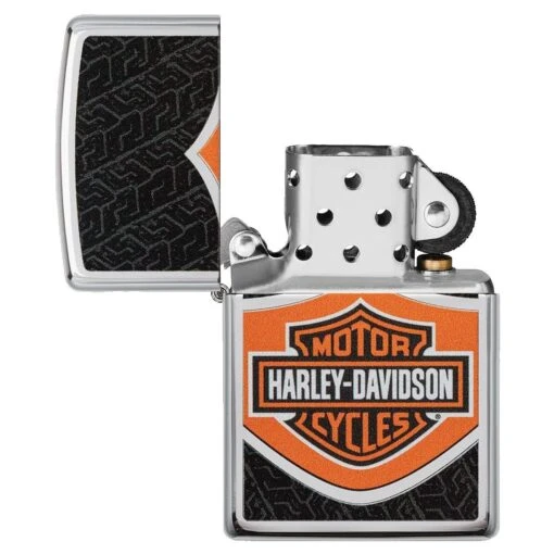 Zippo Harley Davidson Lighter High Polish Chrome -Outdoor Series Store Z60004741 Zippo Harley Davidson High Polish Chrome 02