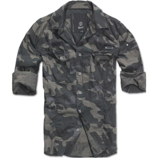 Brandit SlimFit Shirt Dark Camo -Outdoor Series Store brandit Shirt Slim MEN DARKCAMO ALL 2