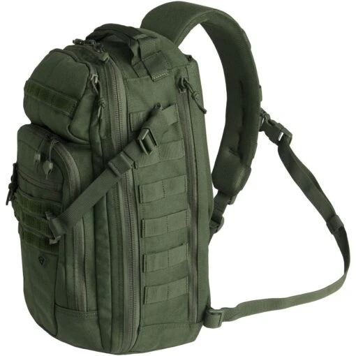 First Tactical Crosshatch Sling Pack OD Green -Outdoor Series Store first tactical CrosshatchSlingPack ODGREEN ALL 1 1