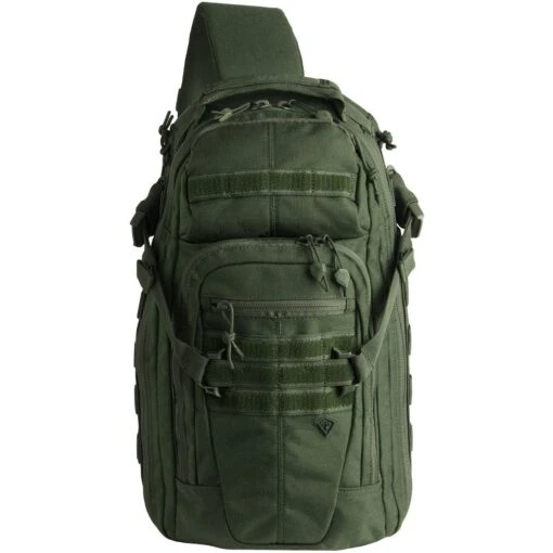 First Tactical Crosshatch Sling Pack OD Green -Outdoor Series Store first tactical CrosshatchSlingPack ODGREEN ALL 2 1