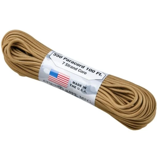 Atwood Rope 550 Lbs. Para Cord Coyote -Outdoor Series Store helikon 550 paracord coyote 1