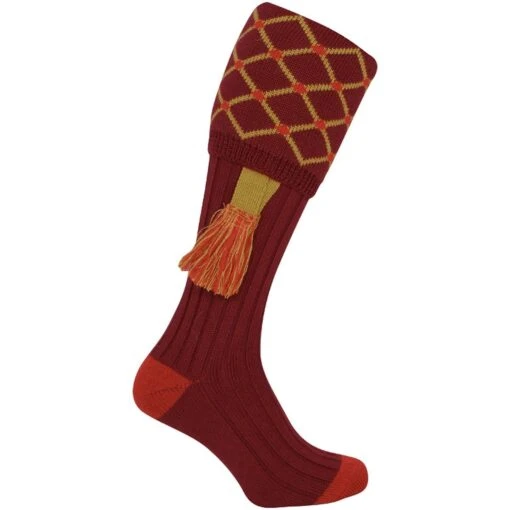 Jack Pyke Diamond Shooting Socks Burgundy -Outdoor Series Store jack pyke diamond shooting socks burgundy