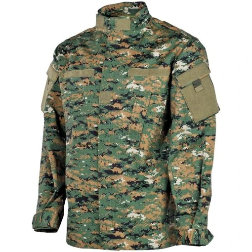 MFH ACU Ripstop Field Jacket Digital Woodland -Outdoor Series Store mfh acu ripstop shirt hdt digital woodland 1 1