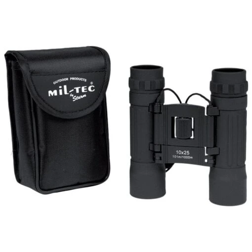 Mil-Tec Foldable Binocular 10x25 Black -Outdoor Series Store mil