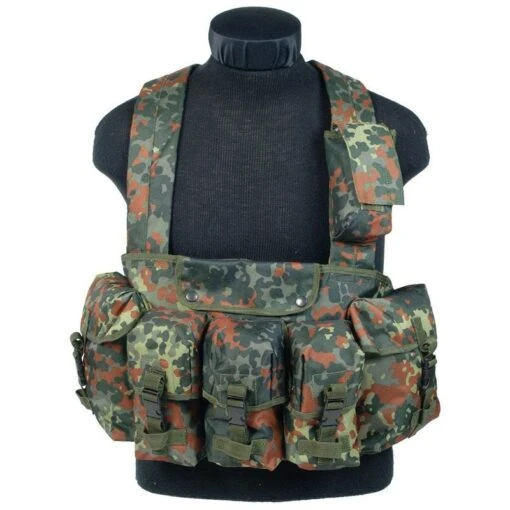 Mil-Tec Chest Rig Flecktarn -Outdoor Series Store mil tec chest rig 6 pocket fleck amaz 1 1