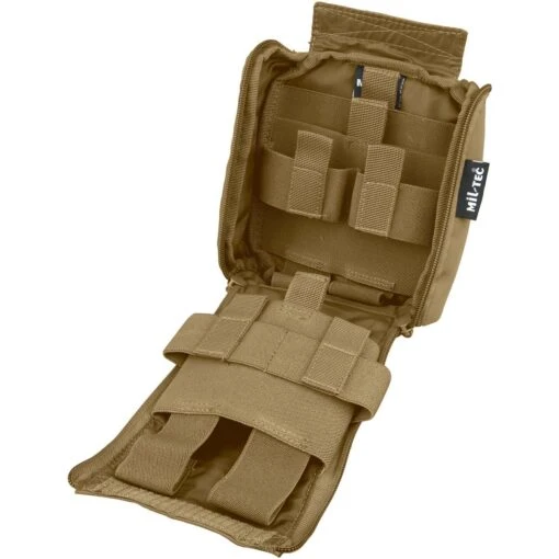 Mil-Tec Individual First Aid Kit Laser Cut Pouch Dark Coyote -Outdoor Series Store mil tec ifak medic pouch laser cut dark coyote 4