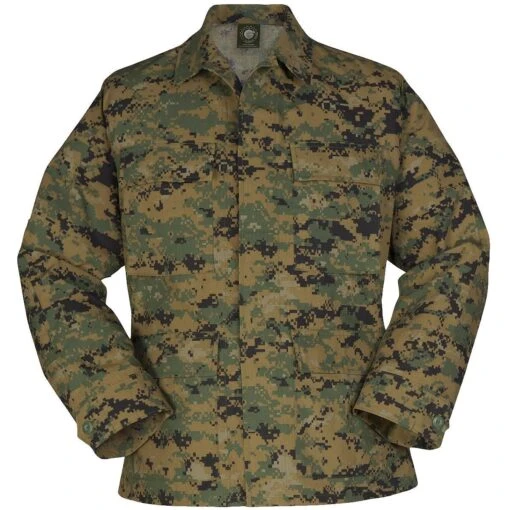 Propper Uniform BDU Coat Polycotton Ripstop Digital Woodland -Outdoor Series Store propper uniform bdu shirt digital woodland