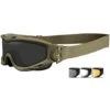 Wiley X Spear Goggles - Smoke Grey + Clear + Light Rust Lens / Tan Frame -Outdoor Series Store sp293t wiley x spear goggles sgclrl tan frame 001