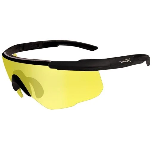 Wiley X Saber Advanced Glasses - Pale Yellow Lens / Matte Black Frame -Outdoor Series Store wileyX WX 300 1