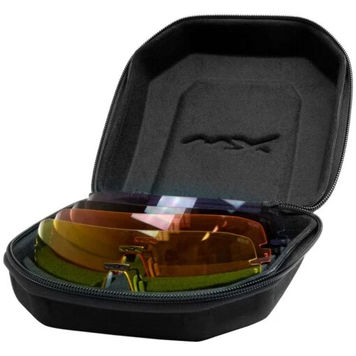 Wiley X WX Detection Glasses - Clear + Yellow + Orange + Purple + Copper Lens / Matte Black Frame -Outdoor Series Store